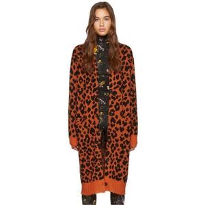 R13 Orange Leopard Print Sweater